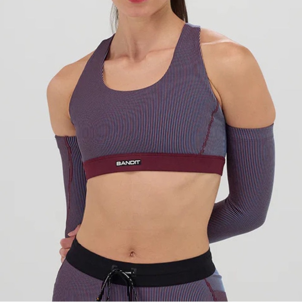 NWT - Bandit Striped Cadence™ Scoop Neck Run Bra